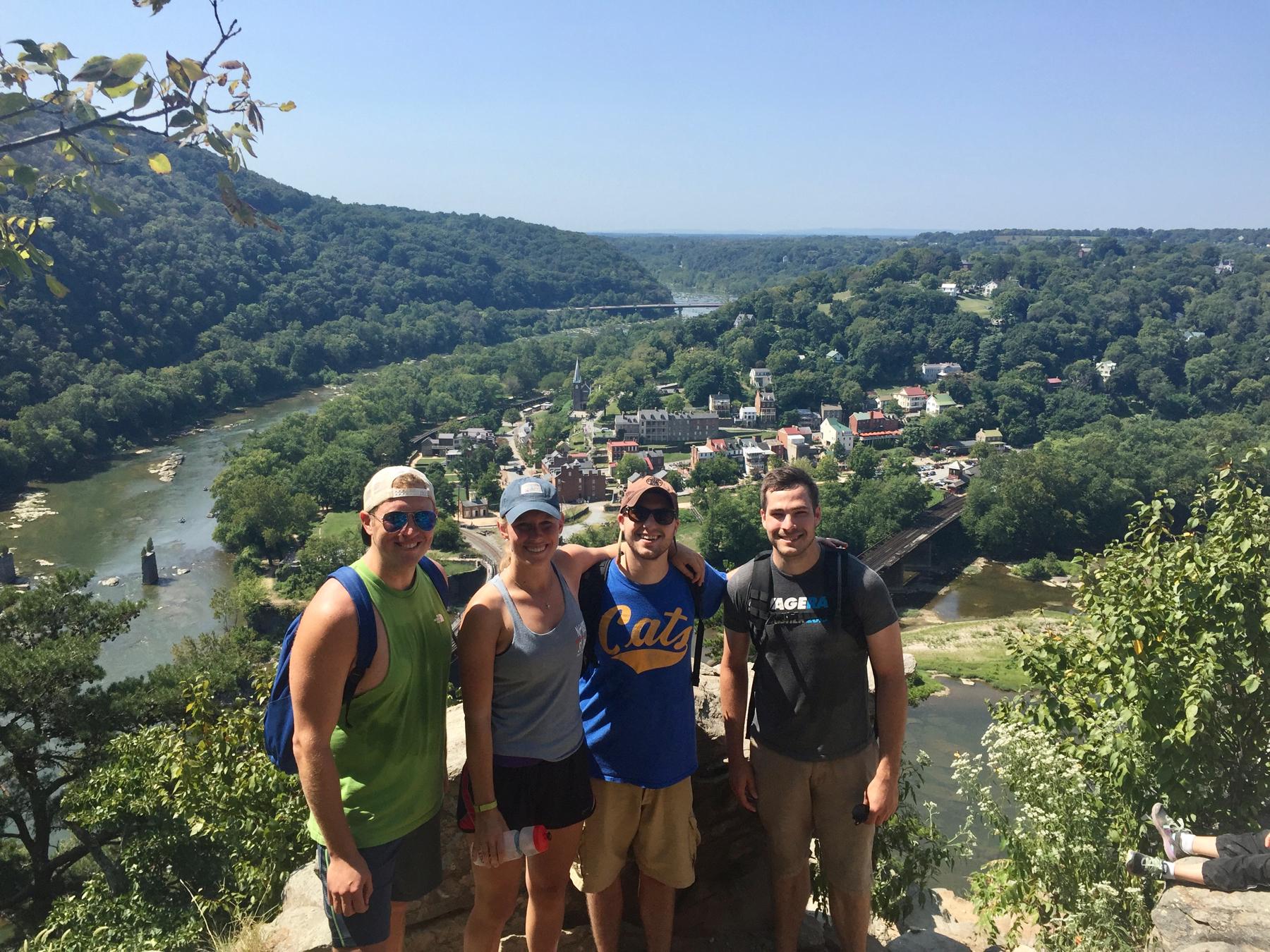 Harper's Ferry hike in 2016. Fun fact: Caroline had this photo with Aaron on her dating profile!