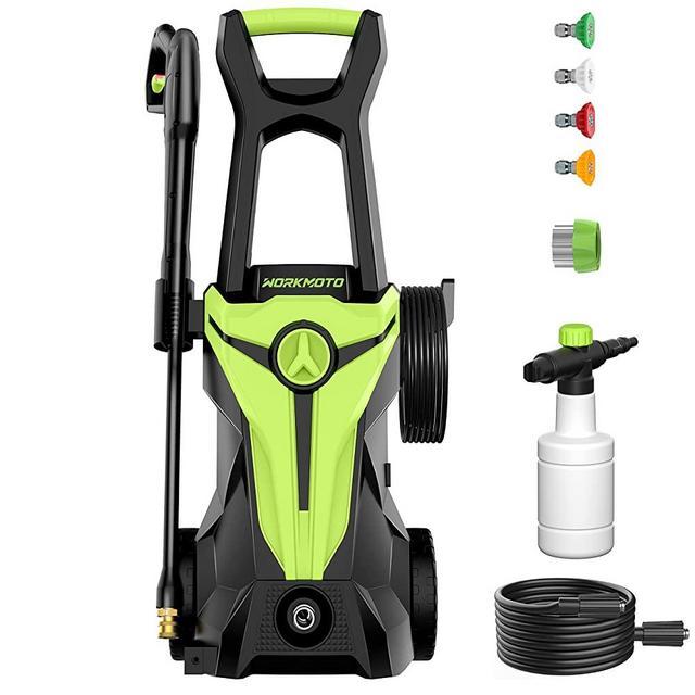 Workmoto Electric Pressure Washer, Power Washer with Foam Cannon, 3800 PSI 2.4 GPM
