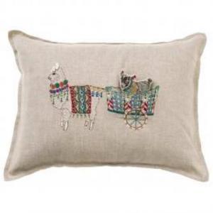 Alpaca Cart Pocket Pillow