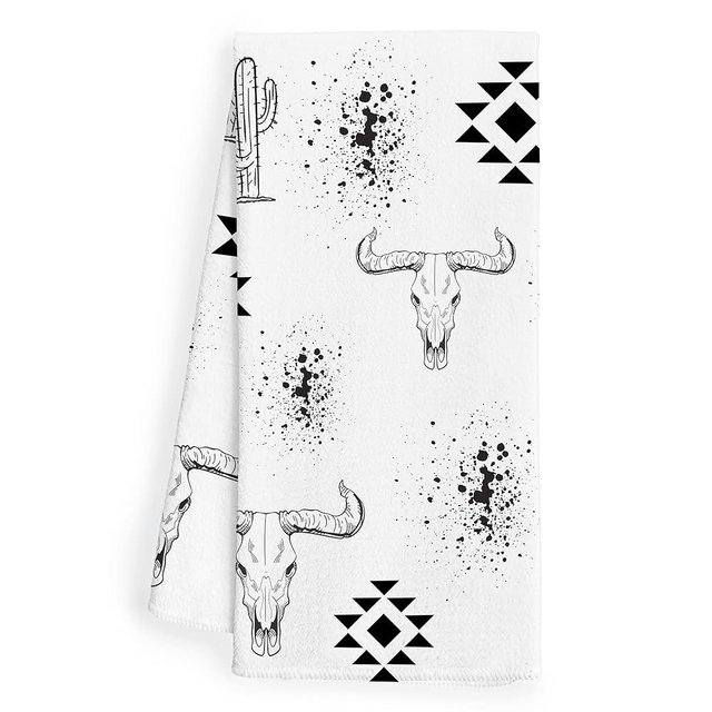 WFSM Western Kitchen Towels 16x24 - Western Towels for Bathroom, Western Hand Towels, Western Decor Tea Towels, Western Gift Dish Towels, Decorative Bathroom Hand Towels, 069-XS-MJ-1