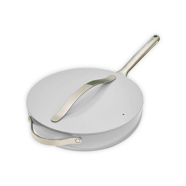 Caraway Ceramic Nonstick 4.5 qt. Aluminum Covered Saute Pan in Grey