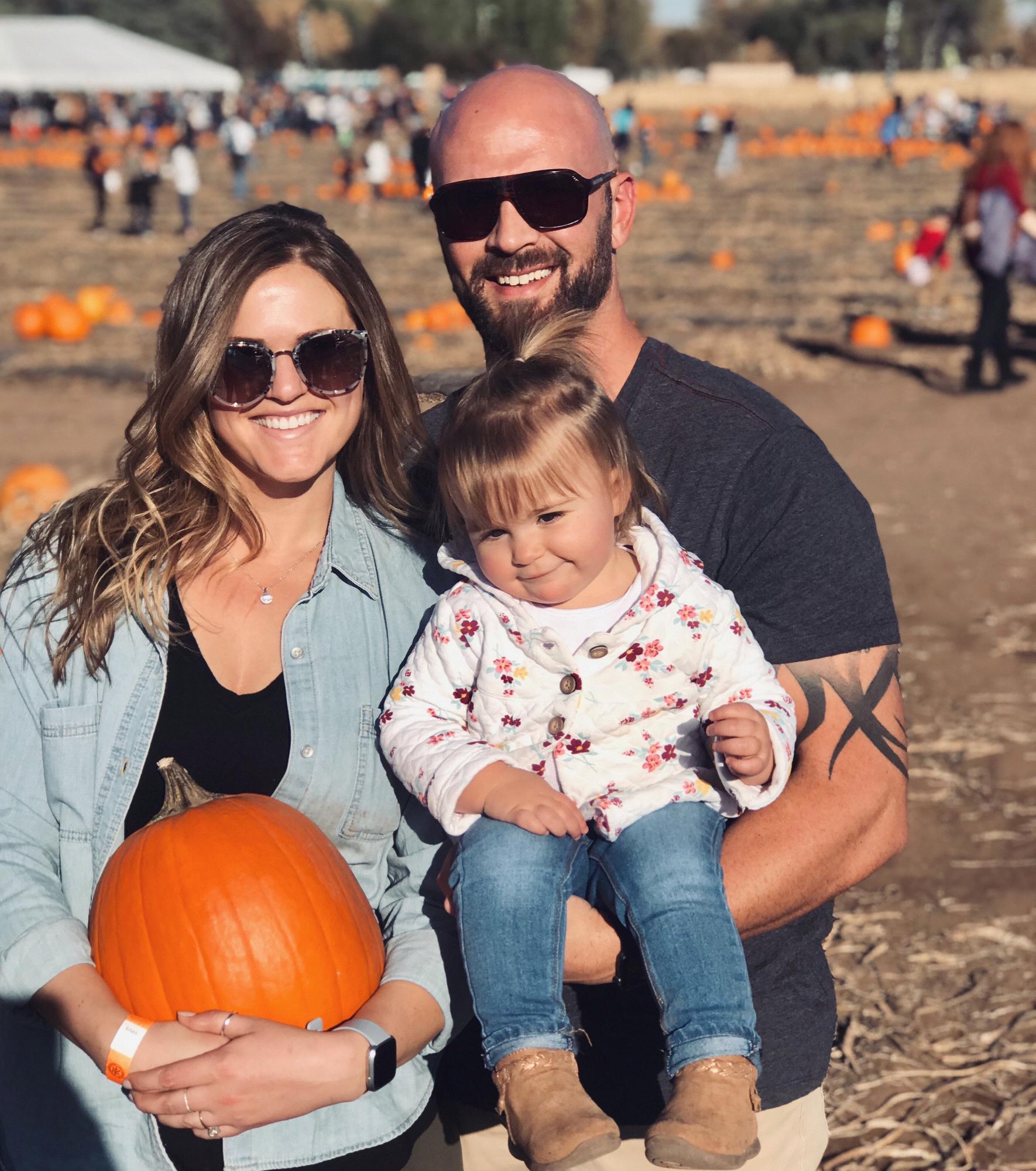 Casey and Melanie with niece Faye