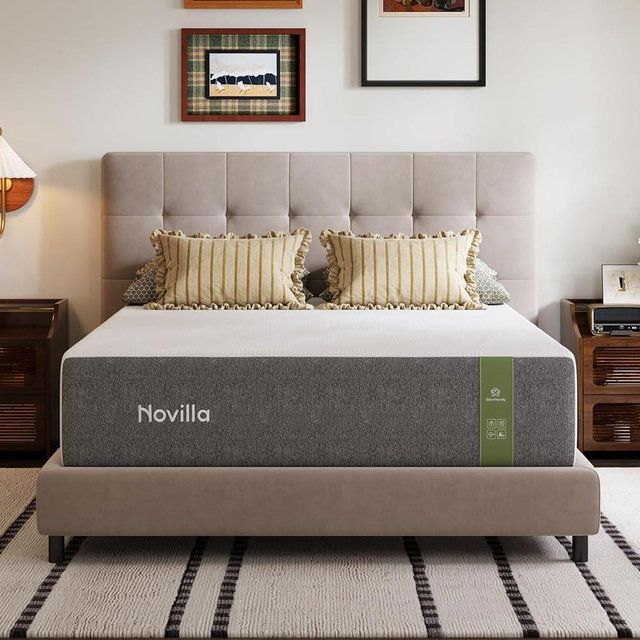 Novilla 12 Inch King Size Mattress, Mattress in a Box with NanoGel Memory Foam for Cool Night Sleep, High-Density Support Foam for Spine Support & Motion Isolation, CertiPUR-US Certified
