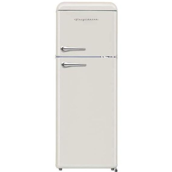 Frigidaire 7.5 Cu. ft. Top Freezer Refrigerator in Cream, Rounded Corners - Retro, EFR756
