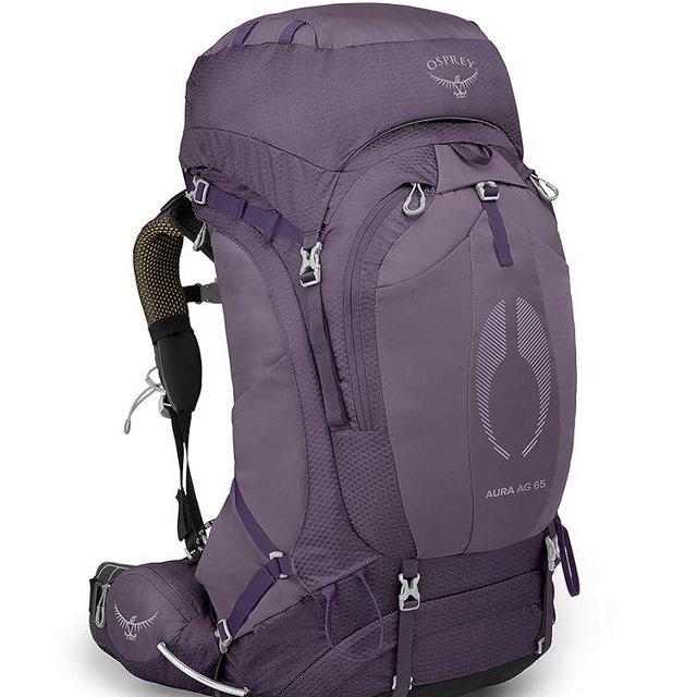 Osprey Aura AG 65L Women's Backpacking Backpack, Enchantment Purple, WM/L