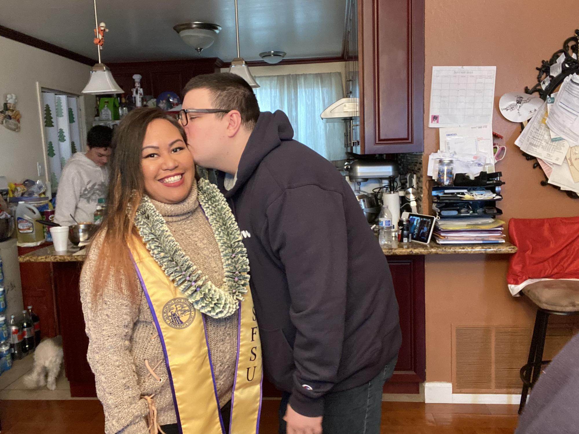 Bride graduated with her undergrad & the groom was so proud!