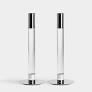 LUMIERE GLASS AND METAL CANDLE HOLDERS