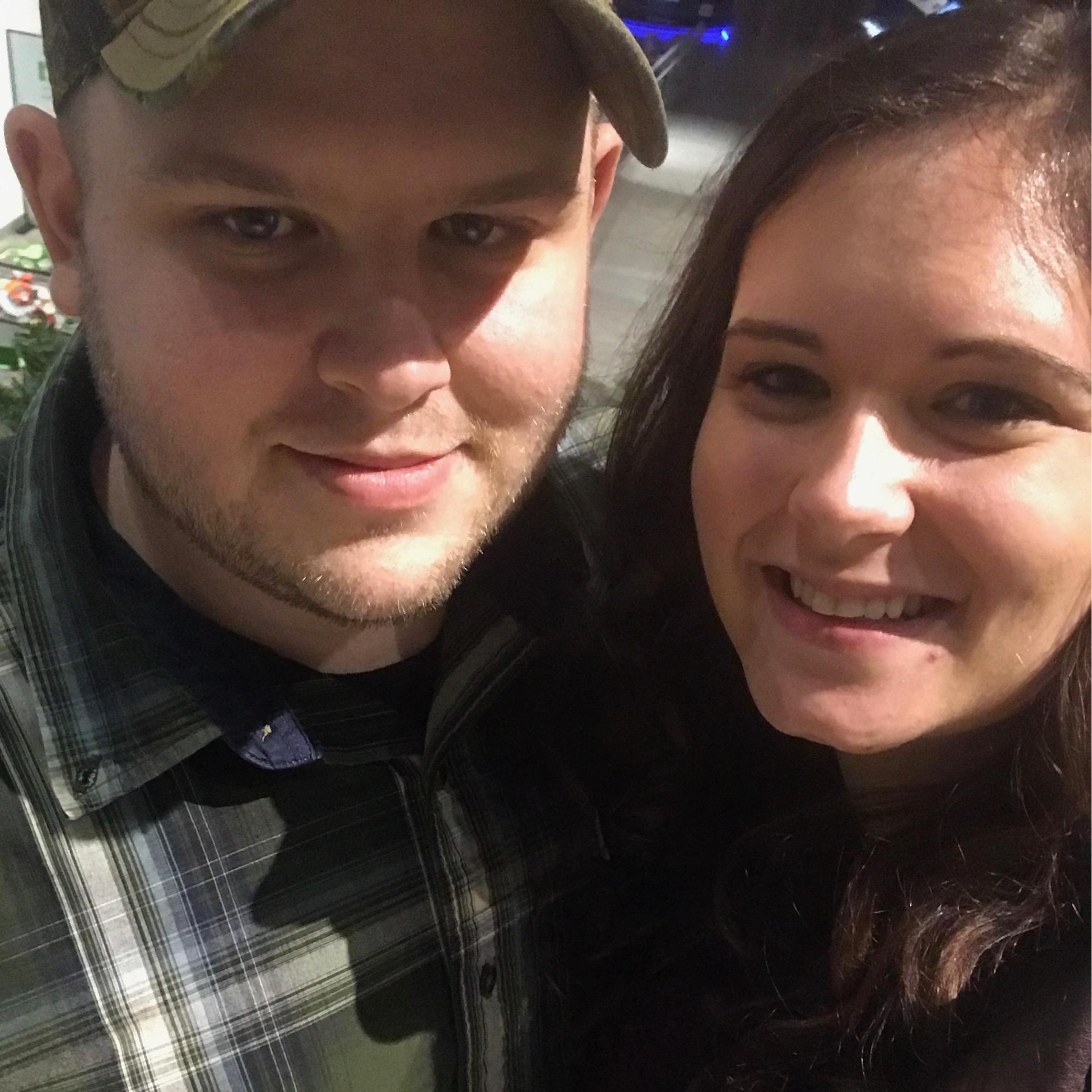 Our first "selfie" (and first picture together ever)