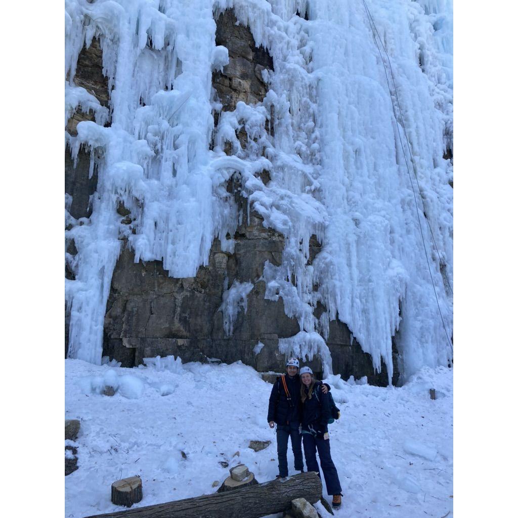 First time ice climbing