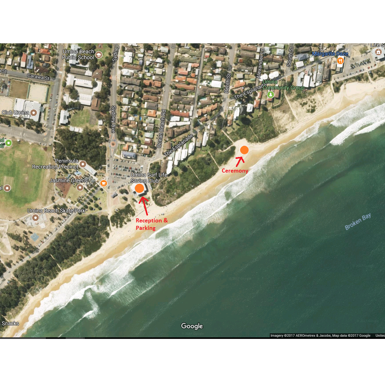 Location of the ceremony & reception.