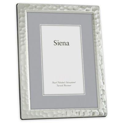 Siena 8-Inch x 10-Inch Narrow Hammered Silver-Plated Picture Frame