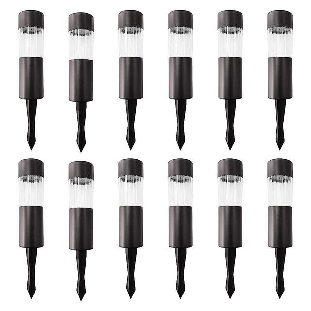 Amazon Basics Outdoor Waterproof Solar Yard Pathway Lights, Bronze, 12-Pack