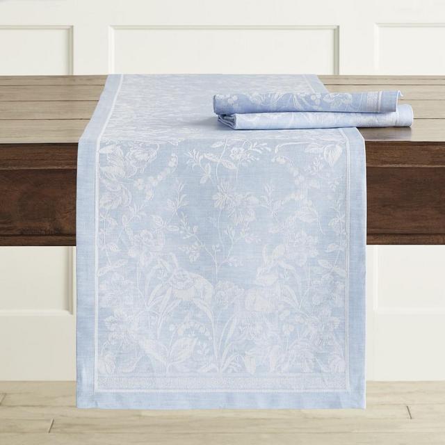 Spring Jacquard Runner, Blue Bell