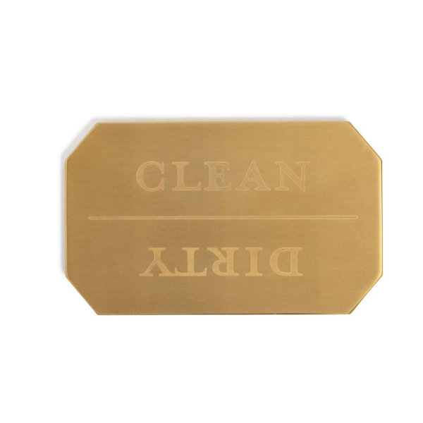 U Brands® Dishwasher Magnet, 2-3/8” x 3-7/8”, Gold
