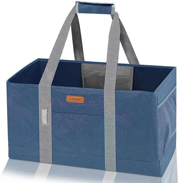 WONDAY Utility Tote Bag, Extra Large Tote Bag, Kitchen Reusable Grocery Bags, Utility Tote Shopping Bags for Groceries, Storage, Picnic, Beach, Laundry, Pool (DarkBlue)