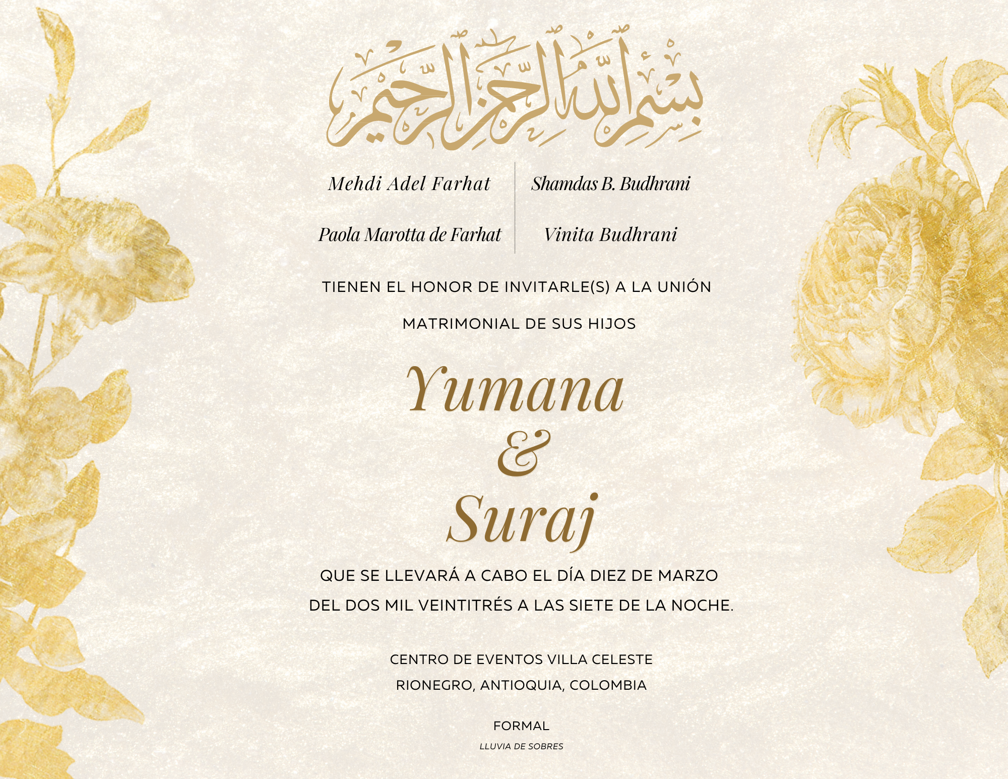 The Wedding Website of Yumana Farhat and Suraj Budhrani