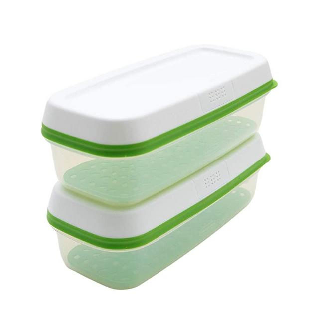 1996983 Freshworks Produce Saver Food Storage Container, Long Rectangle, 2 Pack