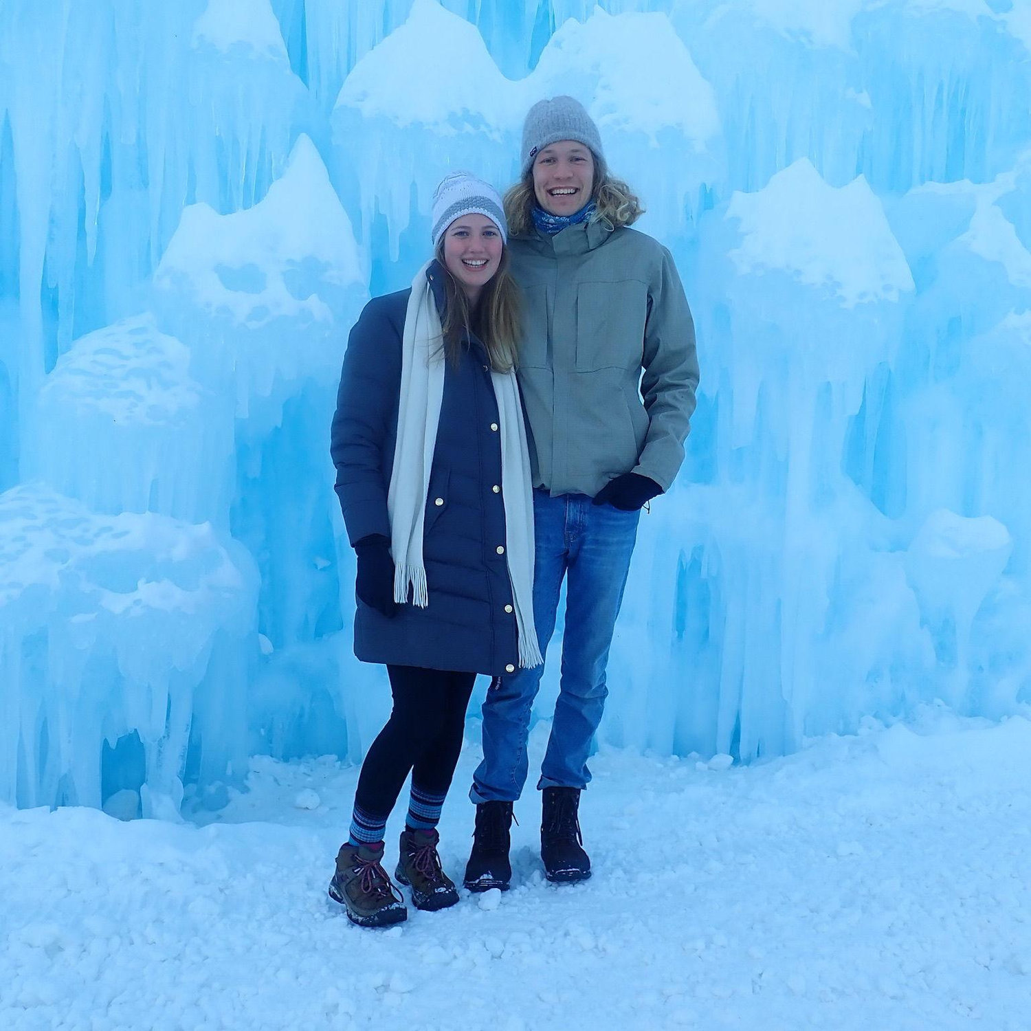 Cue: next few years of long distance: Keaton visits Lindsay in NH and they go to the ice castles.