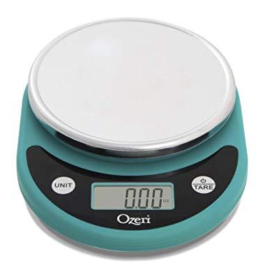 Ozeri ZK14-T Pronto Digital Multifunction Kitchen and Food Scale, Teal Blue