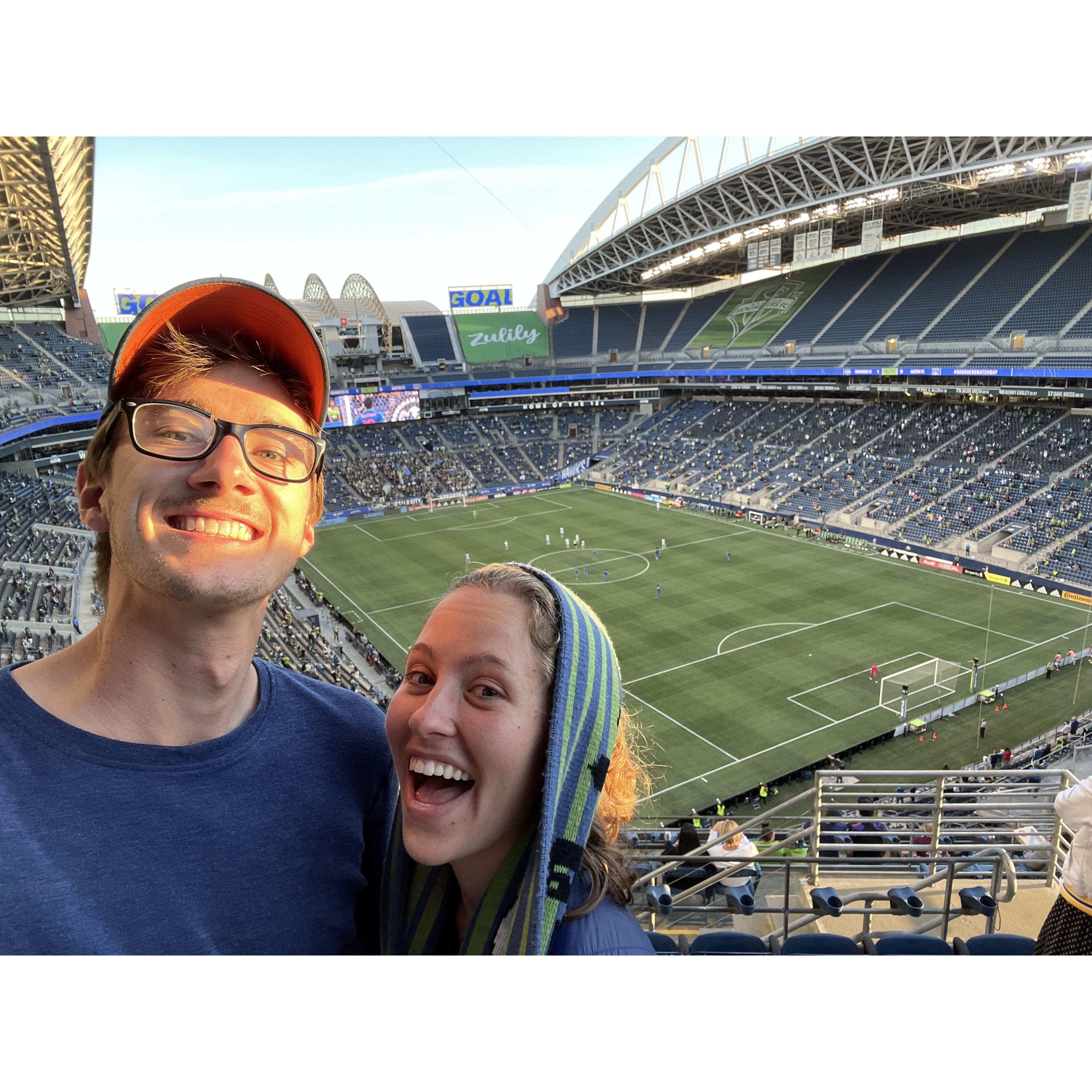 First MLS game in Seattle on the Pacific Northwest portion of our post-college road trip.