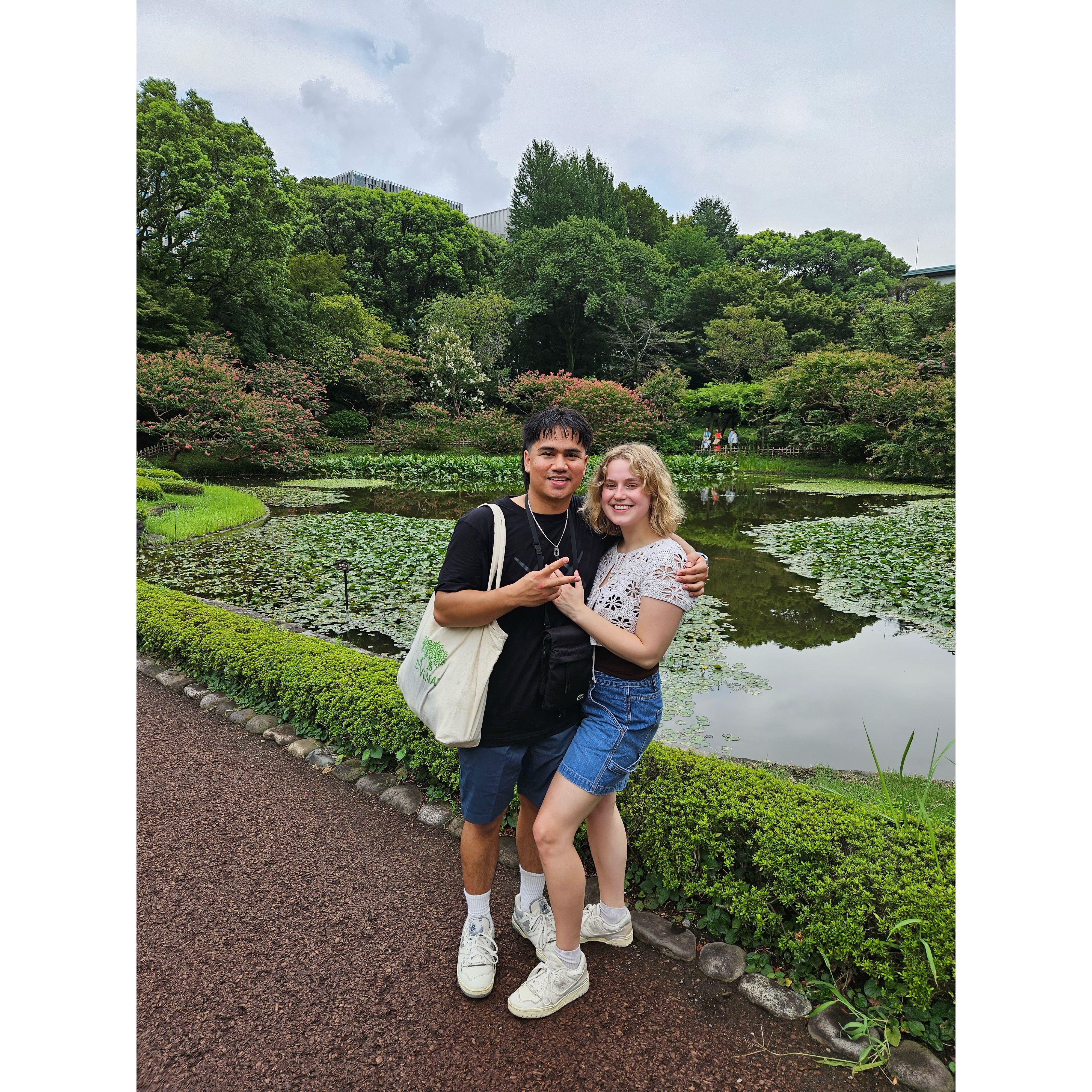 Gardens at the Imperial Palace in Tokyo, Japan