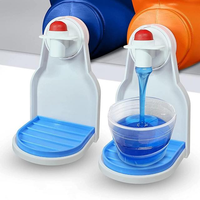 [2 Pack] Laundry Detergent Cup Holder, Detergent Drip Catcher (Upgraded Drip Tray), No More Mess or Leaks