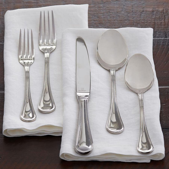 Katherine Stainless Steel Flatware, 20-Piece, Mirror Finish