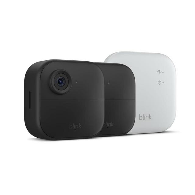 Blink Outdoor 4 + Sync Module XR — Wire-free smart security camera, two-year battery, go up to 400 feet from your home with extended range — 2 camera system
