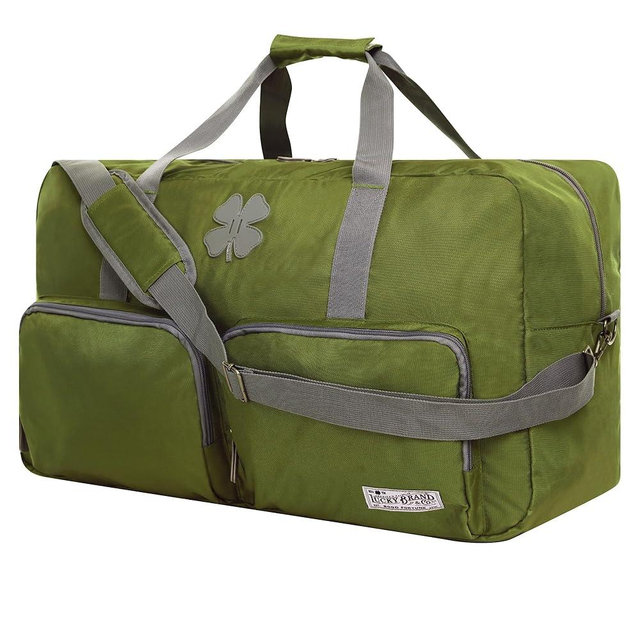 Lucky Travel Duffel Bags 65L, Gym Bag, Travel Bag & Large Duffle Bag for Men, Foldable Overnight Weekender Bags for Women & Men with Adjustable Shoulder Strap, Loden Green