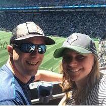One of our first photos together... The Sounders game in the Timbers section.