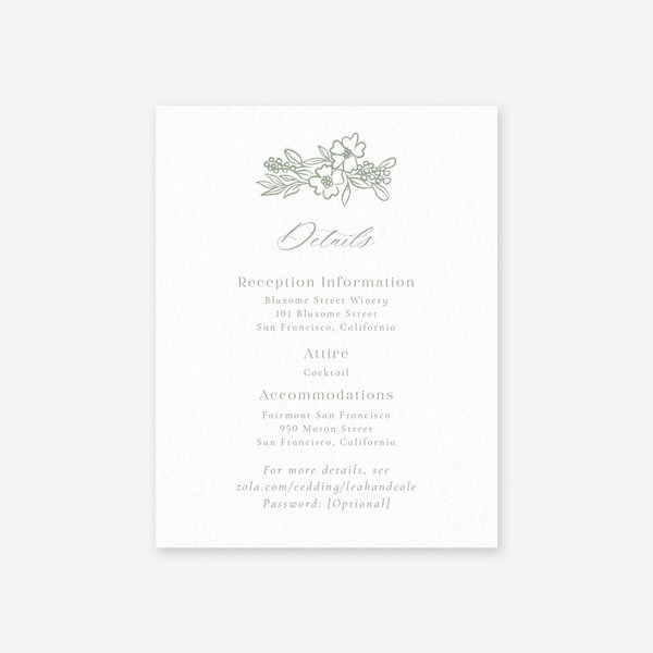 Mira Letterpress | Oatmeal | Zola Wedding Enclosure Cards