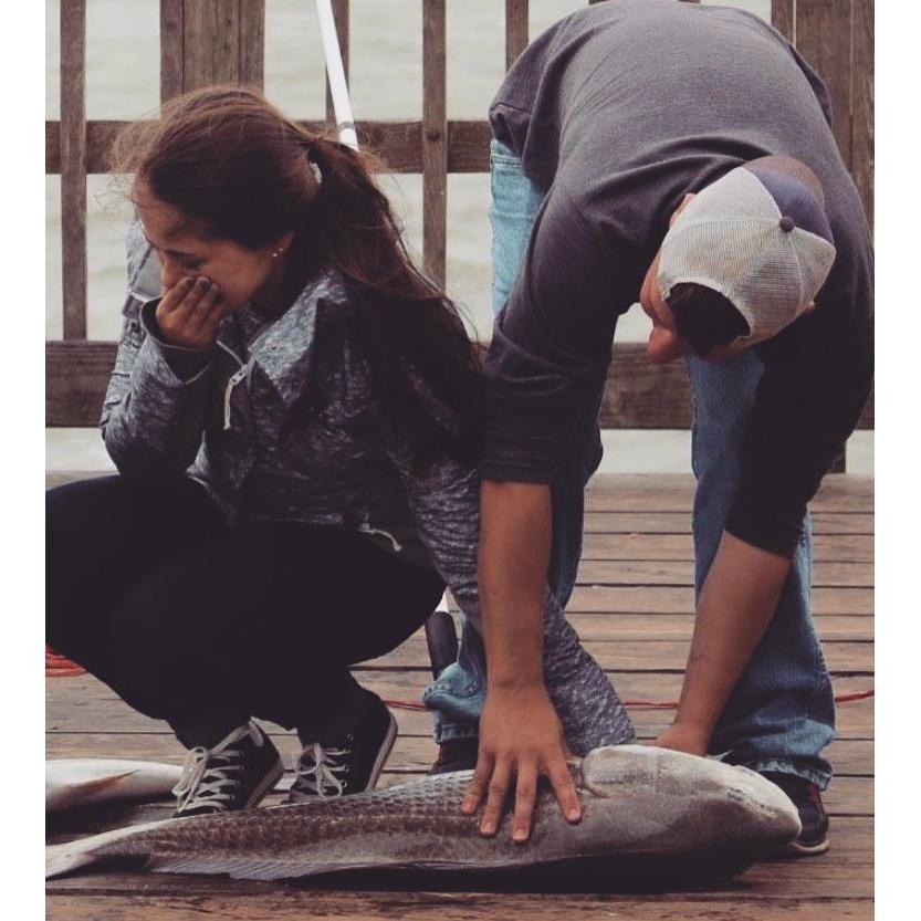 When he says here you are going to hold this fish for a picture now!