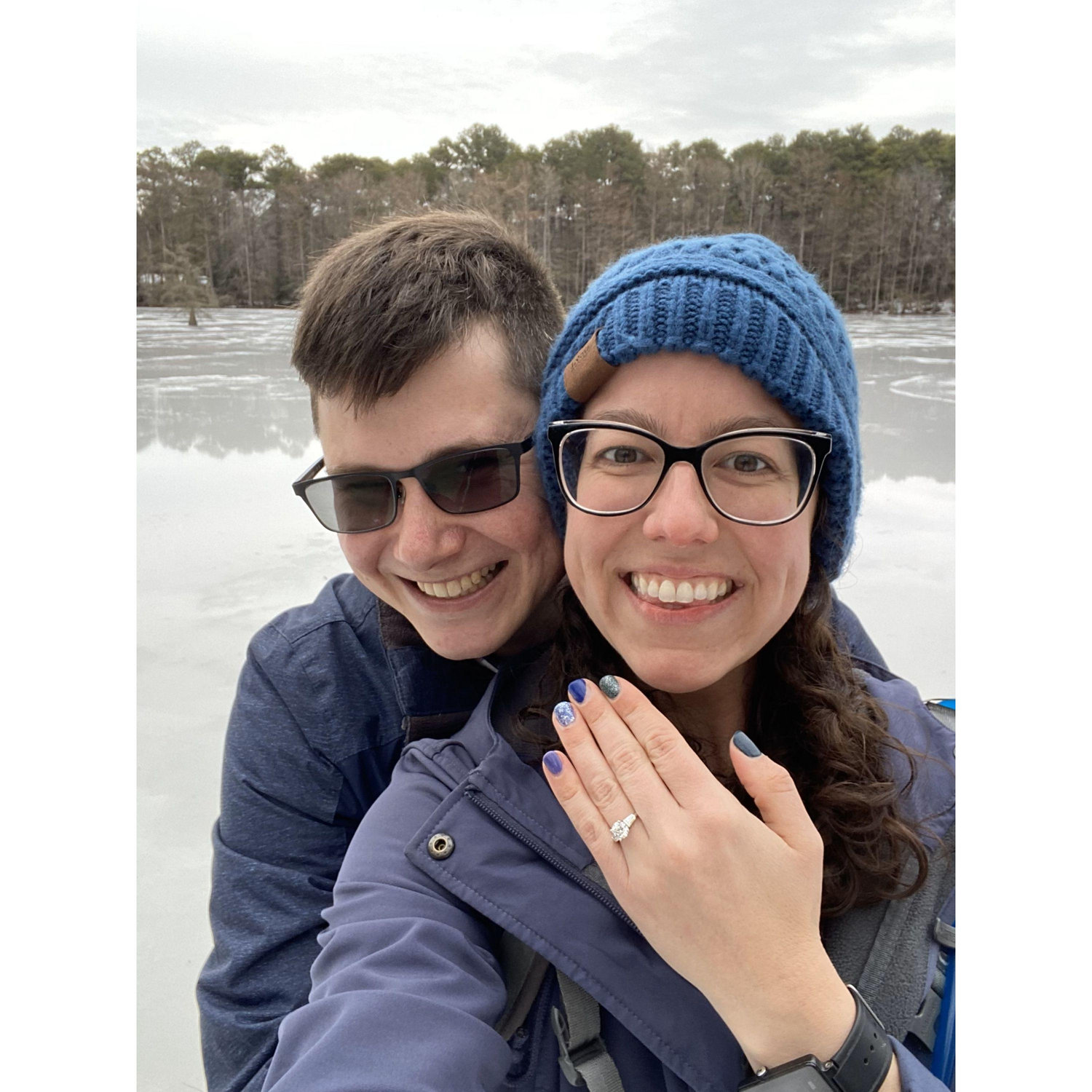 ENGAGED!! at Trap Pond