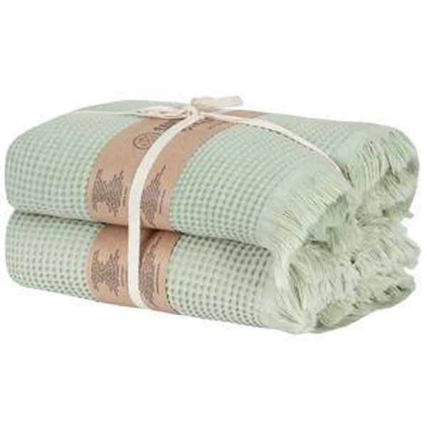 Micro Waffle XL Bath Bundle - 2 Pack - Sage | Sand Cloud
