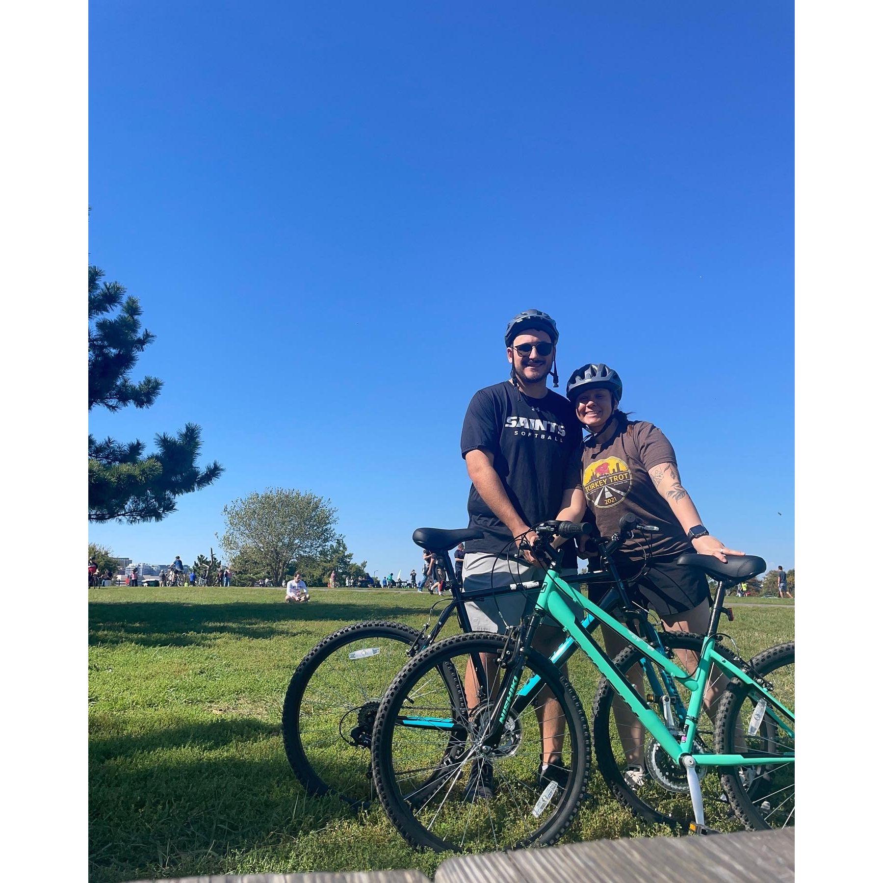One of our favorite activities when we lived together in DC! This was a 7 mile trip from DC to Old Town Alexandria on the Mount Vernon Trail!