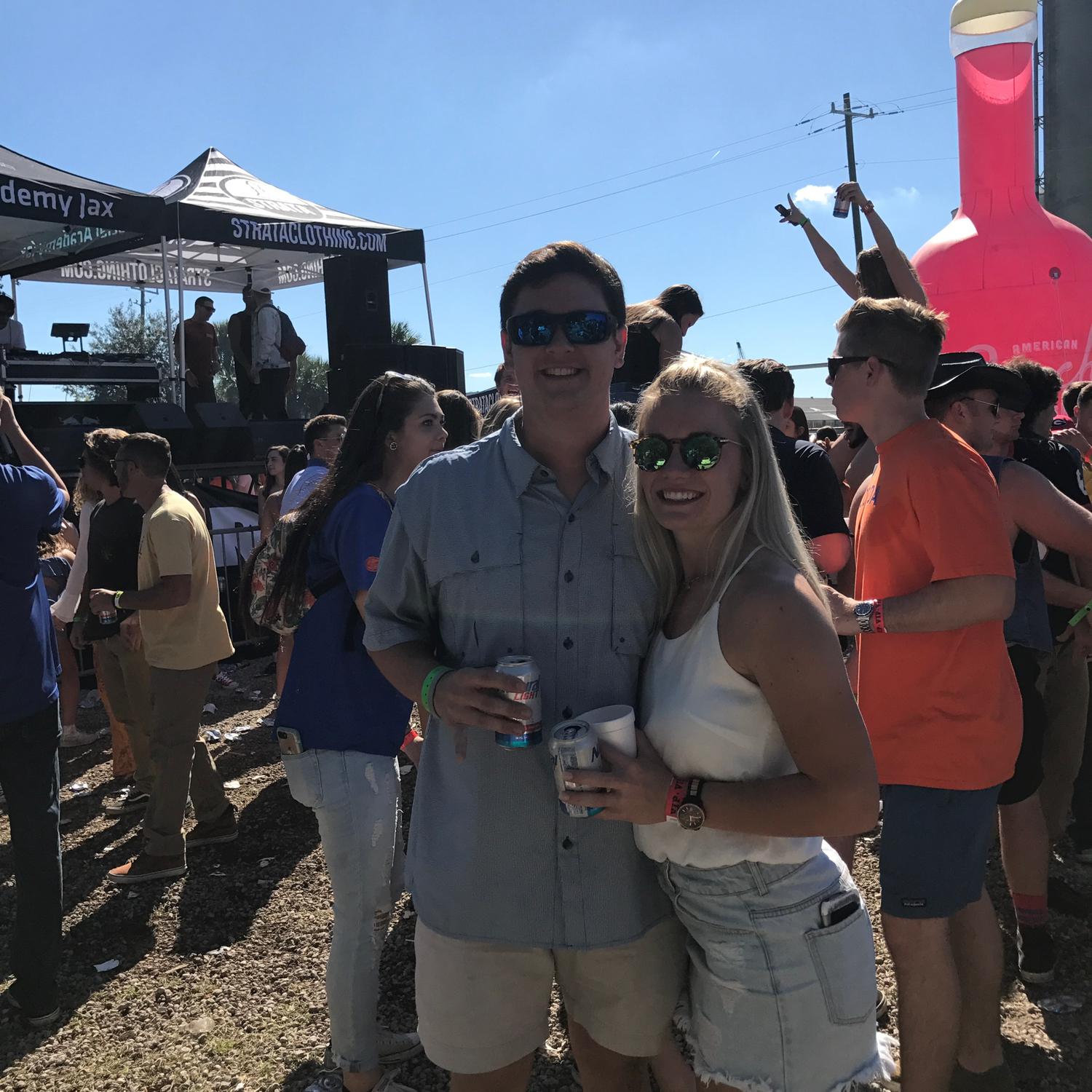 Celebrating Evan's 21st birthday at FL/GA!