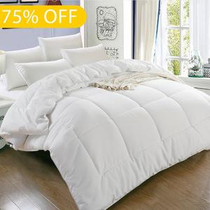 Balichun Luxury Hotel Collection 1500 Series - Down Alternative Comforter Hypoallergenic Quilted Duvet Insert With Corner Tabs - All Season - Full / Queen(88 by 88 inches) - White