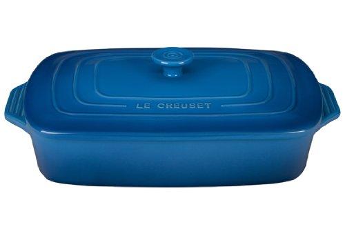 Le Creuset PG1148S3A-3259 Stoneware Covered Rectangular Casserole, 12.5 by 8.5-Inch, Marseille