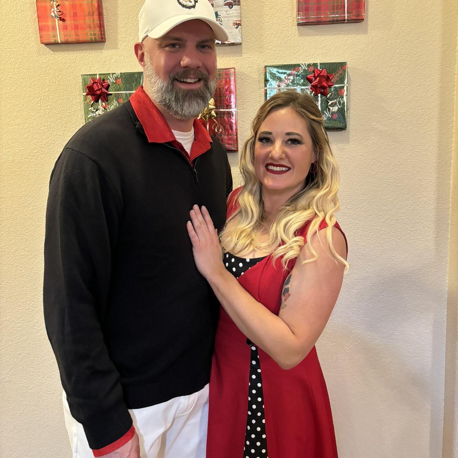 Retro Christmas party - first Christmas together - 2023