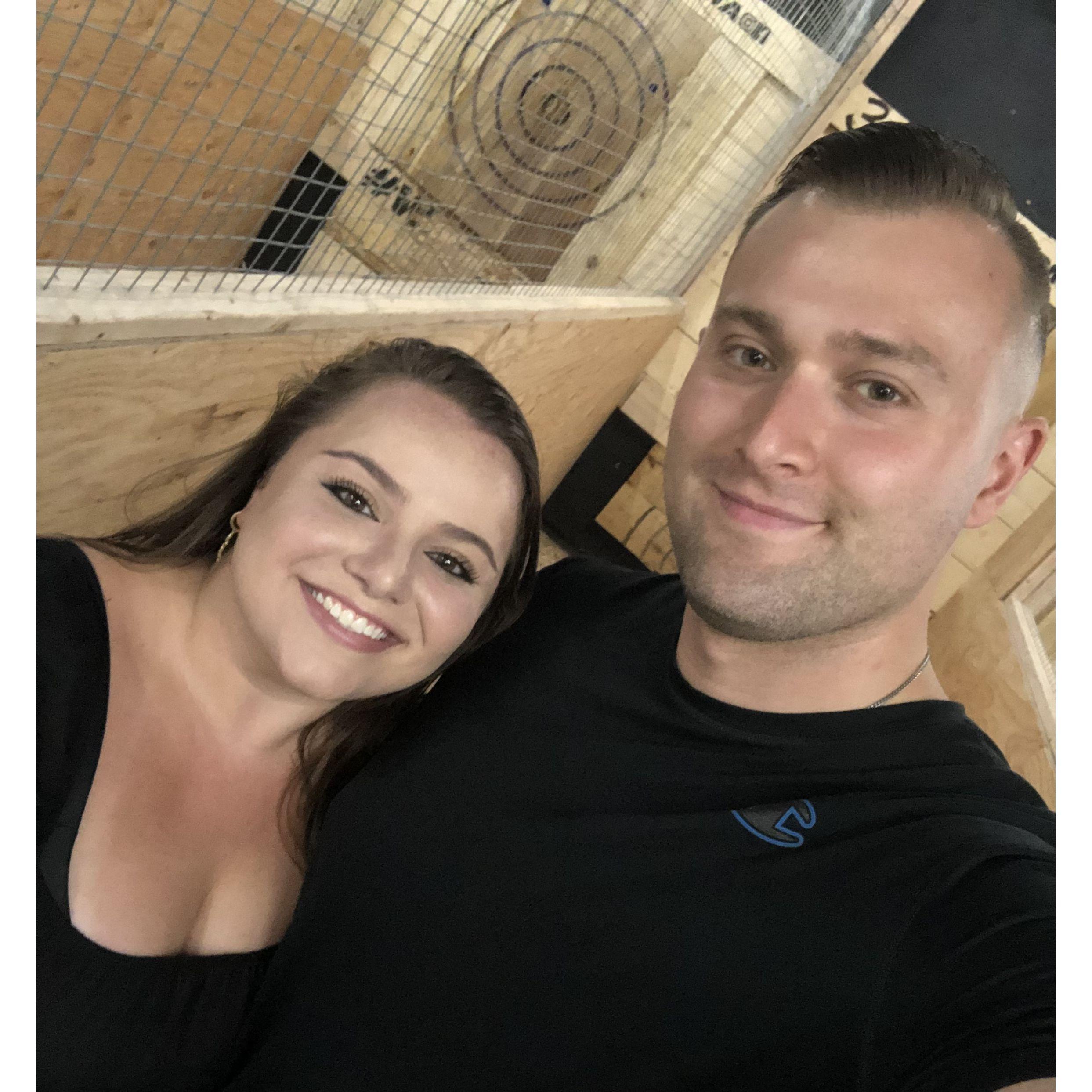 Ax throwing date night, Hanover, MA ~ September 2021