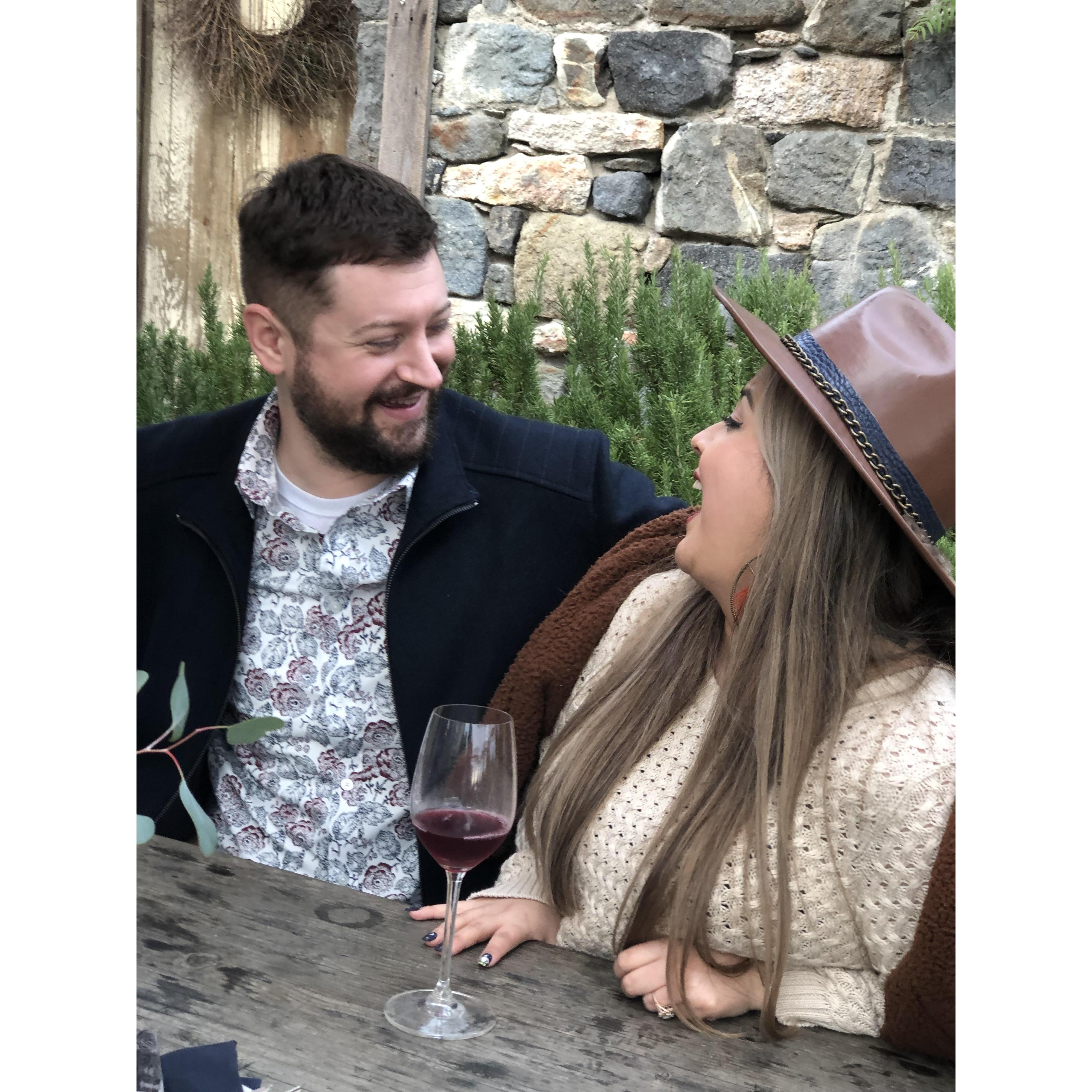 Taking wine tasting very seriously - Sonoma, December 2021