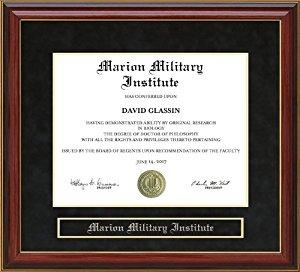 Marion Military Institute Diploma Frame - Mahogany