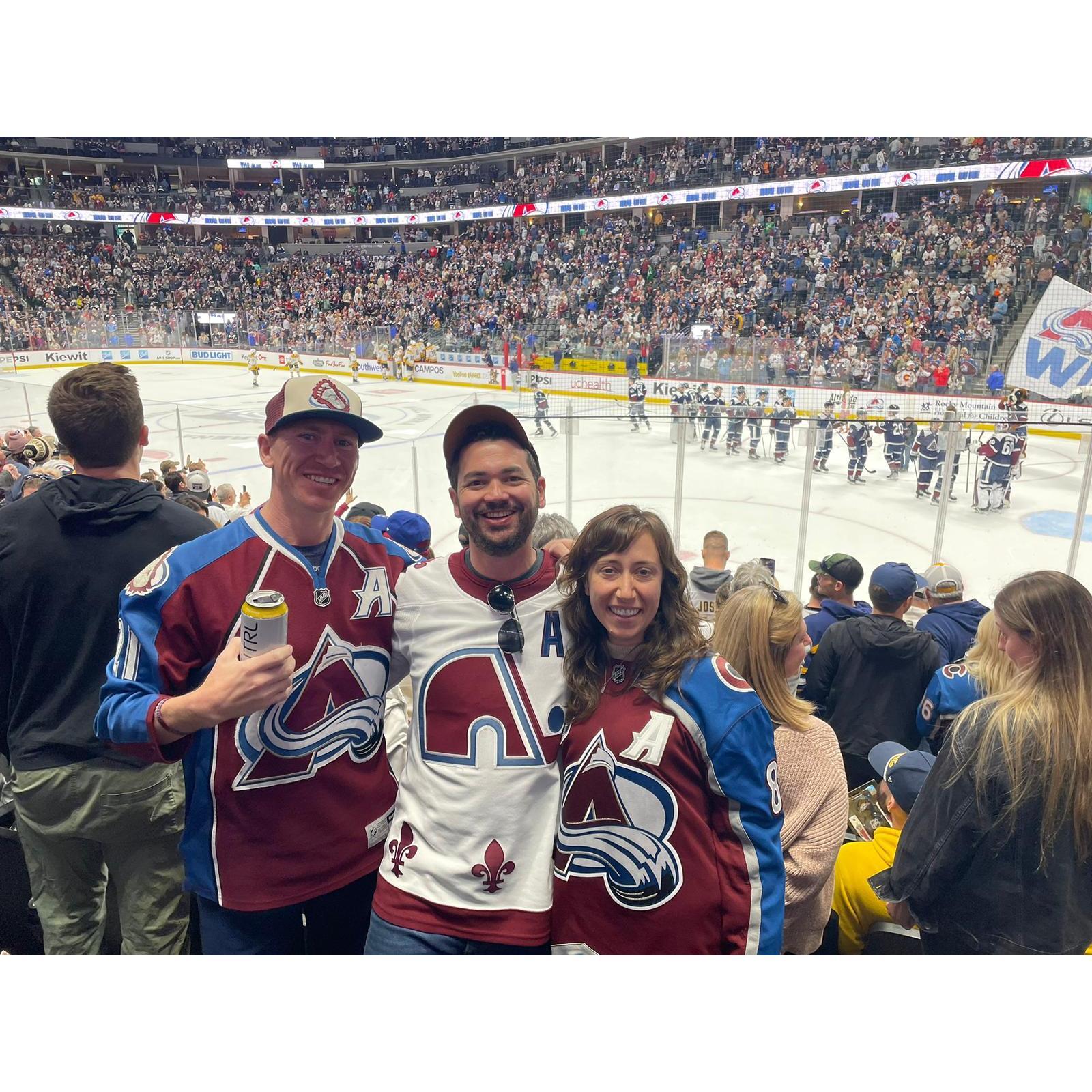 Avs game with Ryan! One of our favorite past times