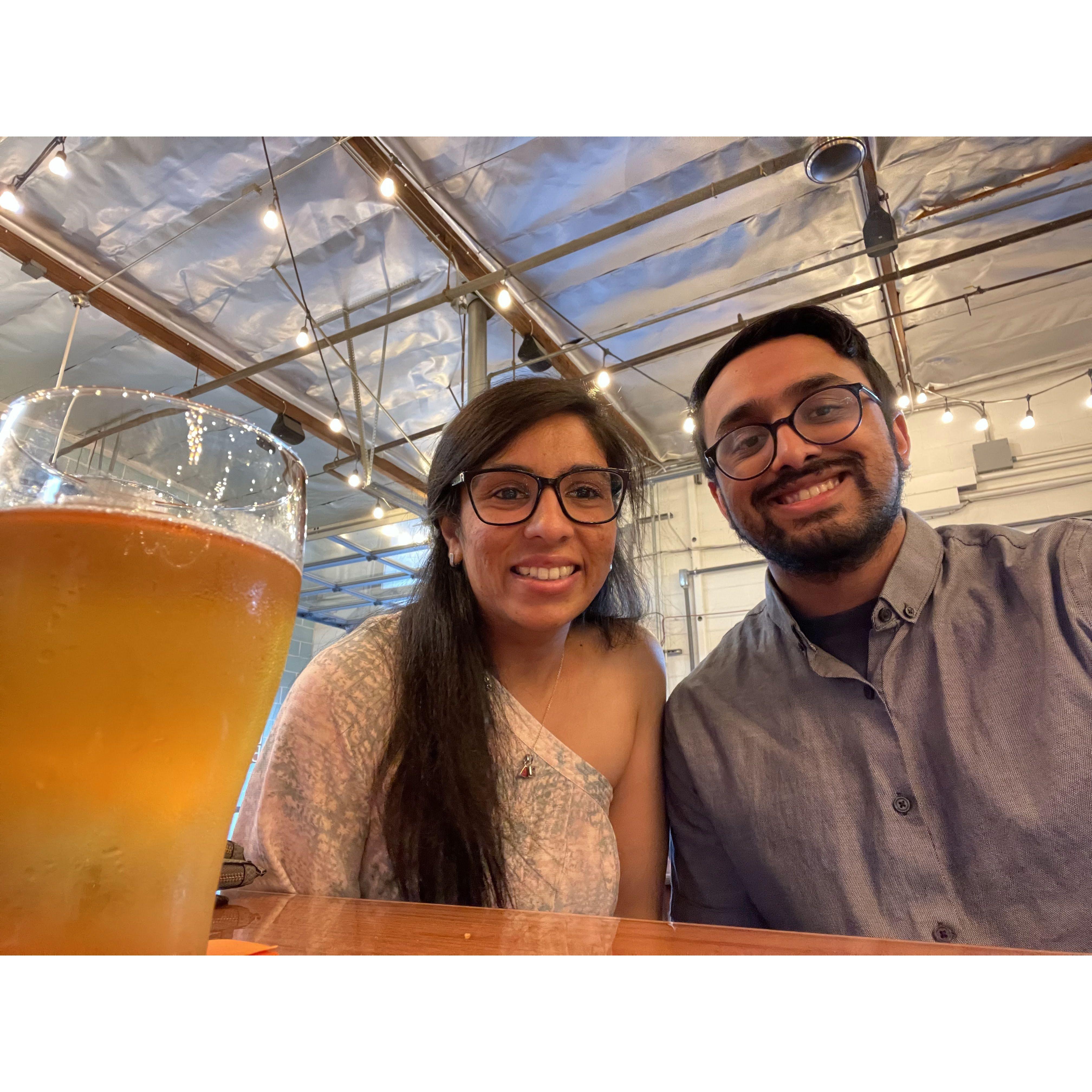 One of Rajiv's favorite date night. Jankee took me to a brewery in Claramont, CA