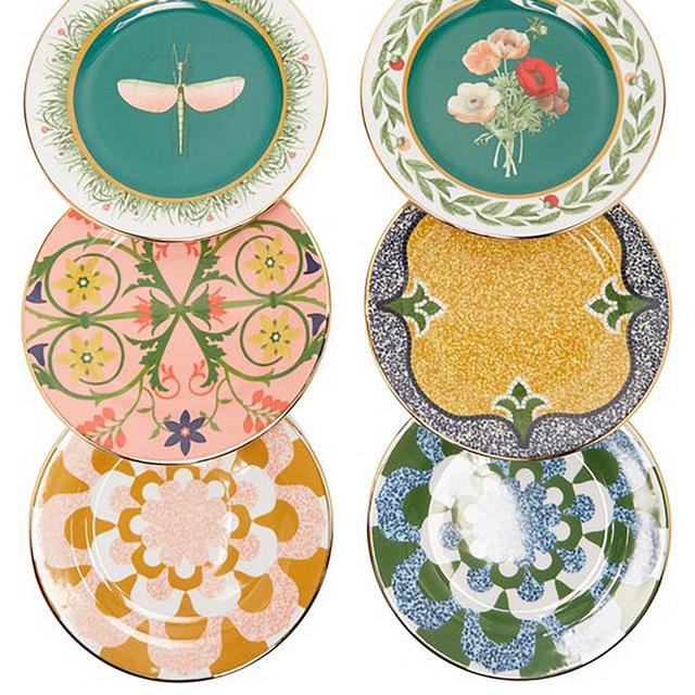 La DoubleJLibellula six-piece dessert plate set