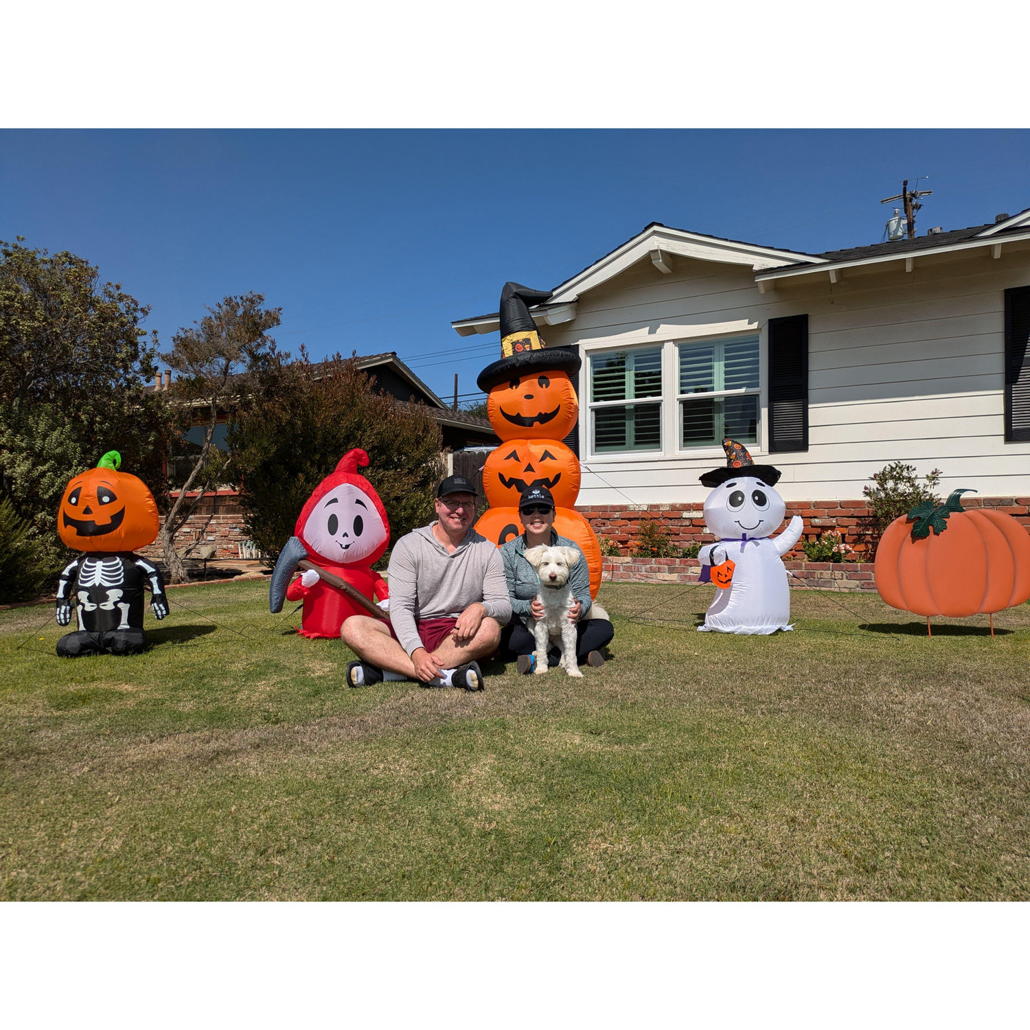 Halloween 2024. Someday we'll have our own yard...