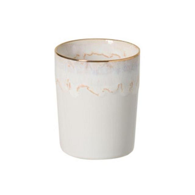 Casafina Taormina Stoneware Tumbler, White and Gold