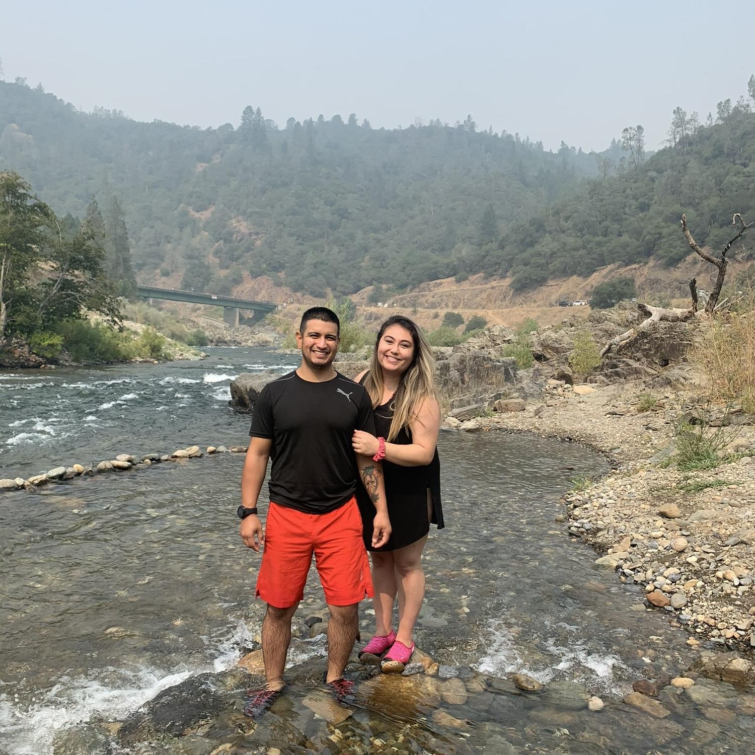 Mayorga family river day near Auburn days before Kevin left to Missouri for 6 months for Army Basic Training (July 2020).