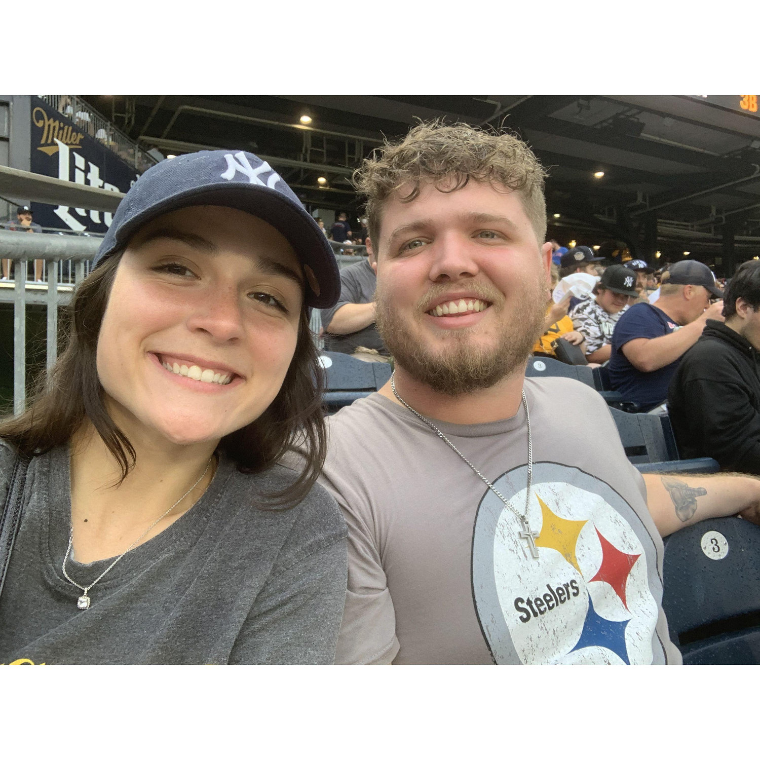 Our first Yankees game.