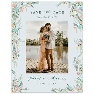 Ice, Blue Wedding Digital Save the Date - Dinan Photo